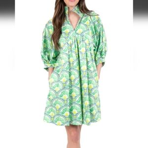 Stella Dress in Deco Palm by Emily McCarthy - size M- NWT